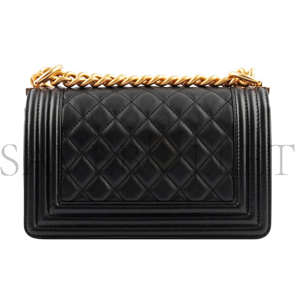 Ch*el small boy Ch*el handbag gold hardware a67085 y09876 94305 (20.5*12*8.5cm)